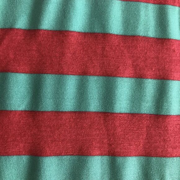 Ruffle Girl Infinity Scarf Kid's Fashion Scarf Pink & Green Stripe Stretch Soft - Picture 6 of 10